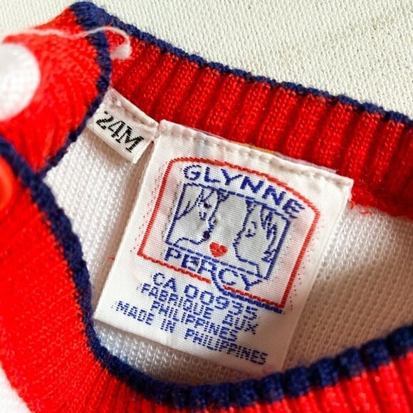 Vintage Glynne Percy Knit Nautical Motif Dress w Matching Purse 24M - Picture 5 of 8